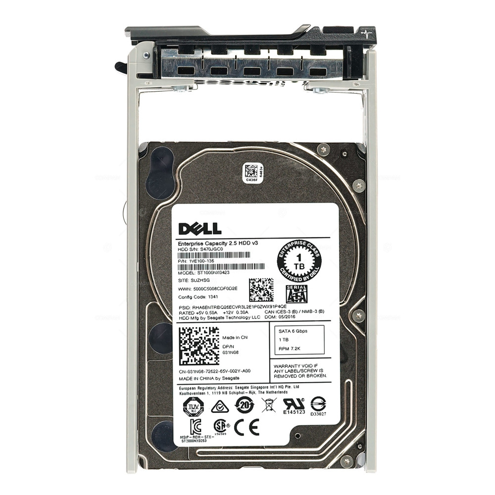 31N08 DELL HDD 1TB 7.2K SATA 6G 2.5" SFF